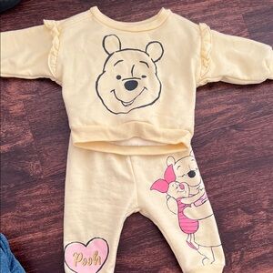 Disney Yellow and Pink Winnie the Pooh Sweater